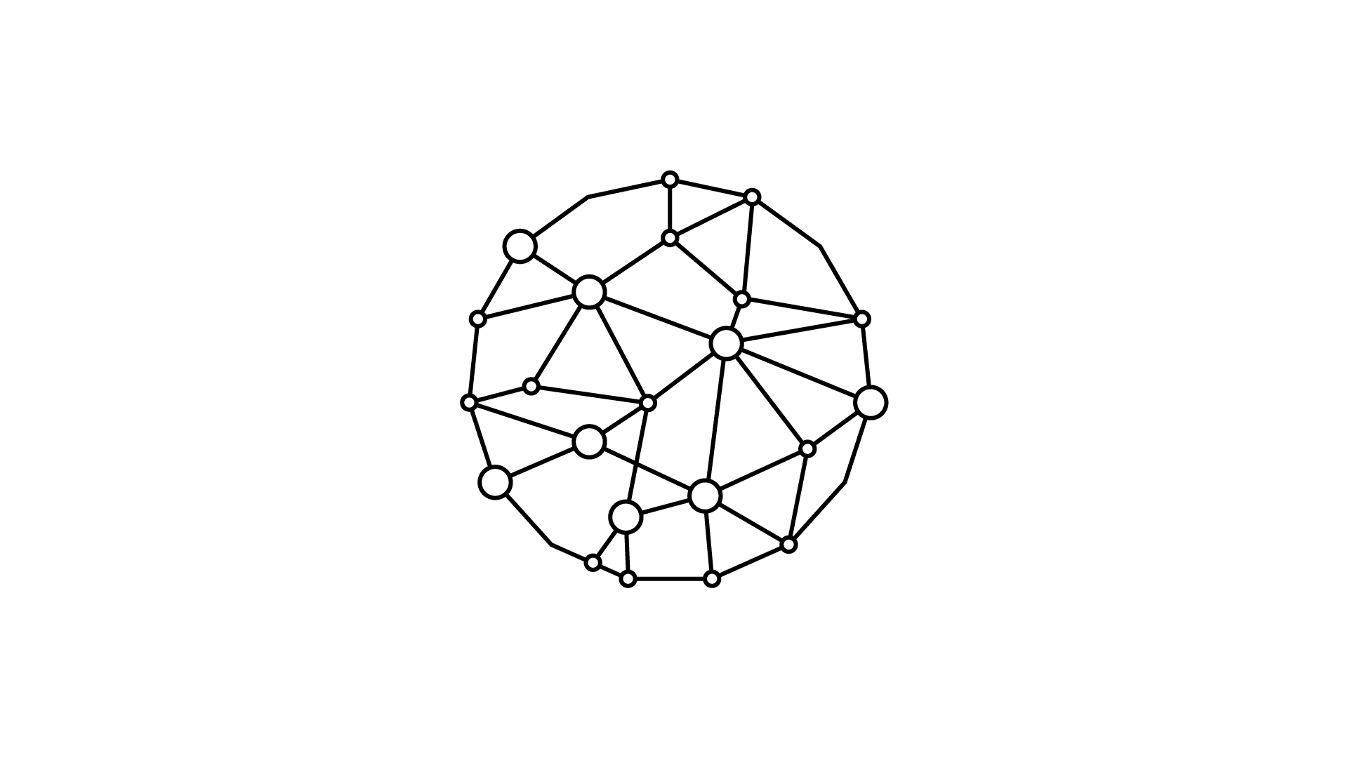 A network diagram symbolising the connections between points, similar to a schema map